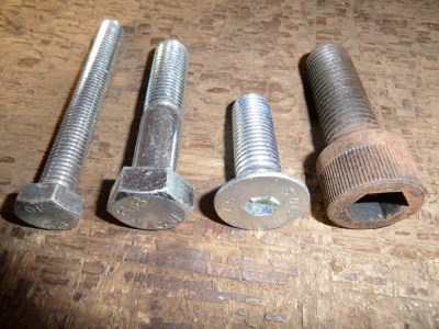 A range of bolt types