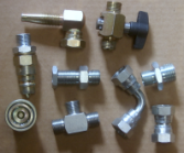 a selection of hydraulic fittings